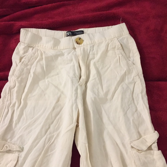 Zara ankle tie cargo pants size Xs - Picture 5 of 8